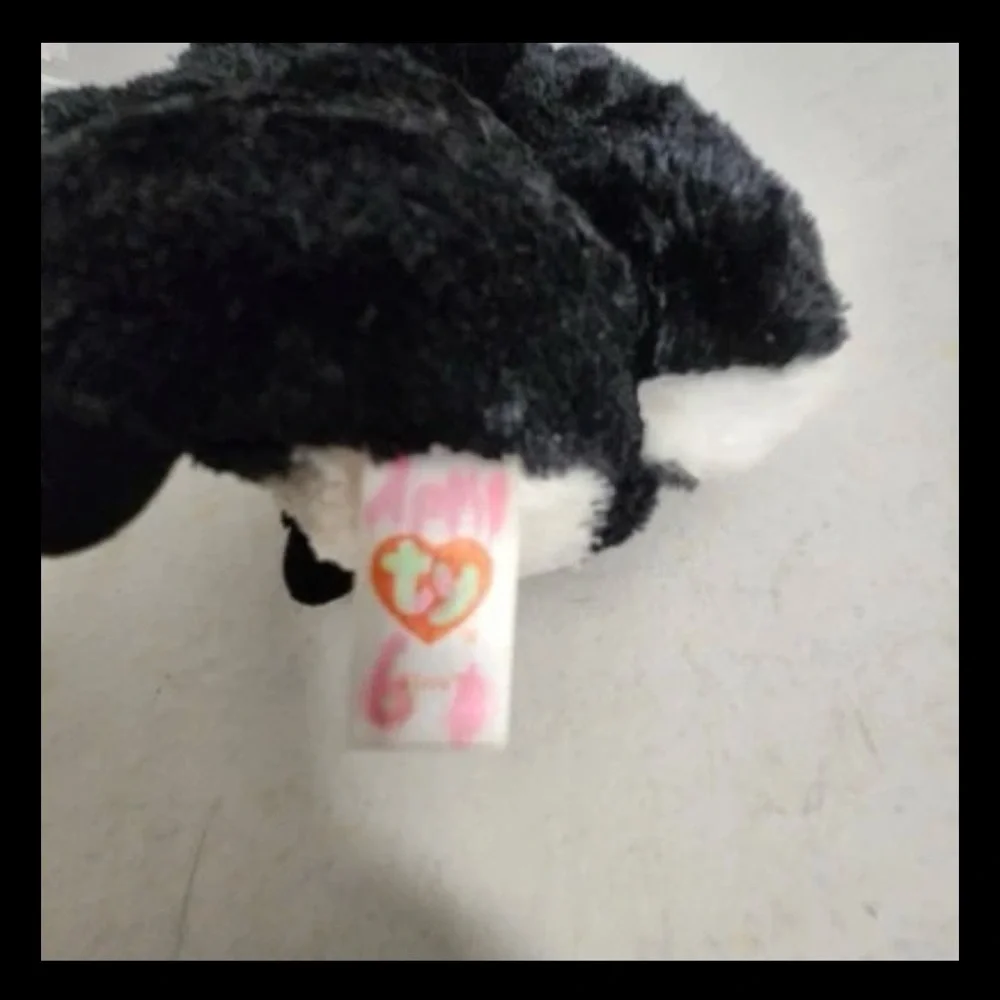 TY Beanie Boos Flora the Skunk Pink Glitter Eyes 2015 Retired